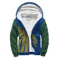 Solomon Islands Independence Anniversary 44th Years Sherpa Hoodie - LT12 Unisex Blue - Polynesian Pride