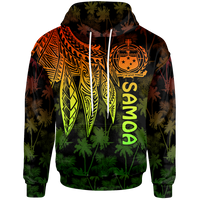 Samoa Hoodie Polynesian Wings (Reggae) Unisex Reggae - Polynesian Pride