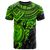 Cook Islands Polynesian T Shirt Cook Islands Flag Green Turtle Hibiscus Unisex Green - Polynesian Pride