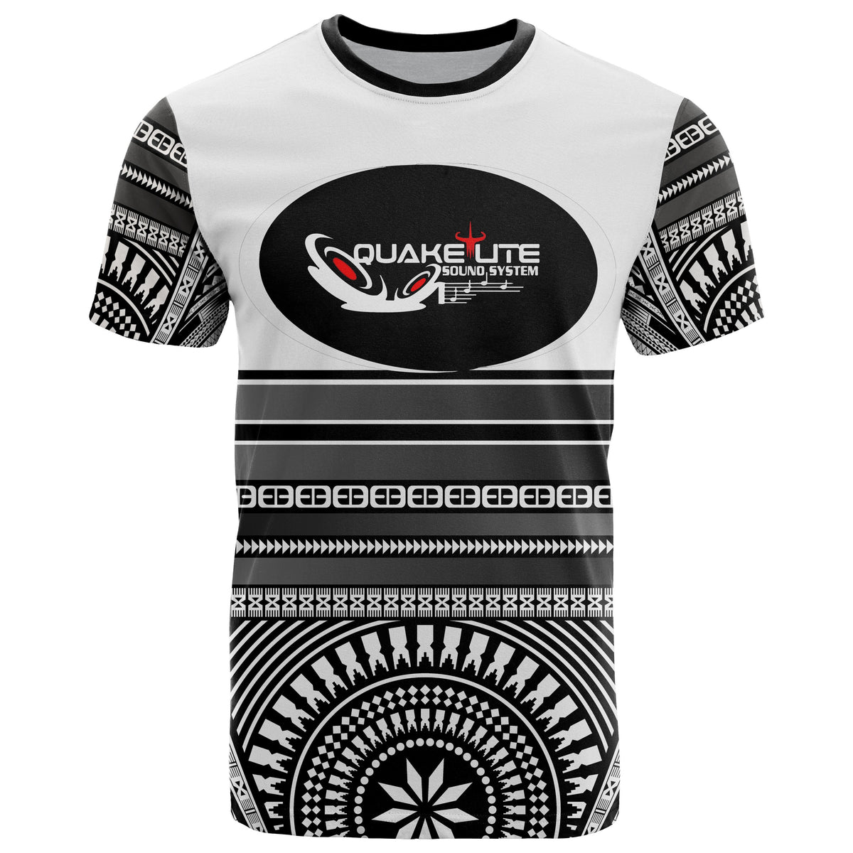 Polynesian T Shirt EQF Earth Quake Fever Unisex White - Polynesian Pride