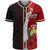 Nauru Polynesian Baseball Shirt - Coat Of Arm With Hibiscus Unisex Red - Polynesian Pride