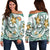 Tonga Women's Off Shoulder Sweaters - Spring Style Green - Polynesian Pride