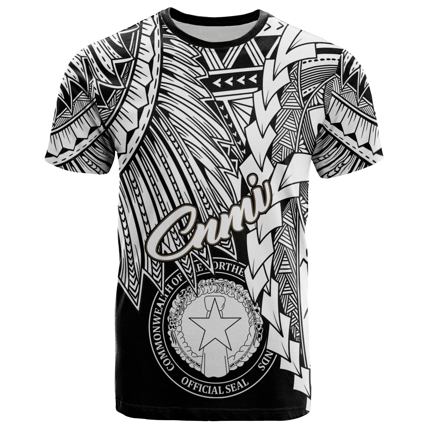 Northern Mariana Islands Polynesian T Shirt Tribal Wave Tattoo White Unisex White - Polynesian Pride