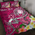 Fiji Custom Personalised Quilt Bed Set - Turtle Plumeria (Pink)