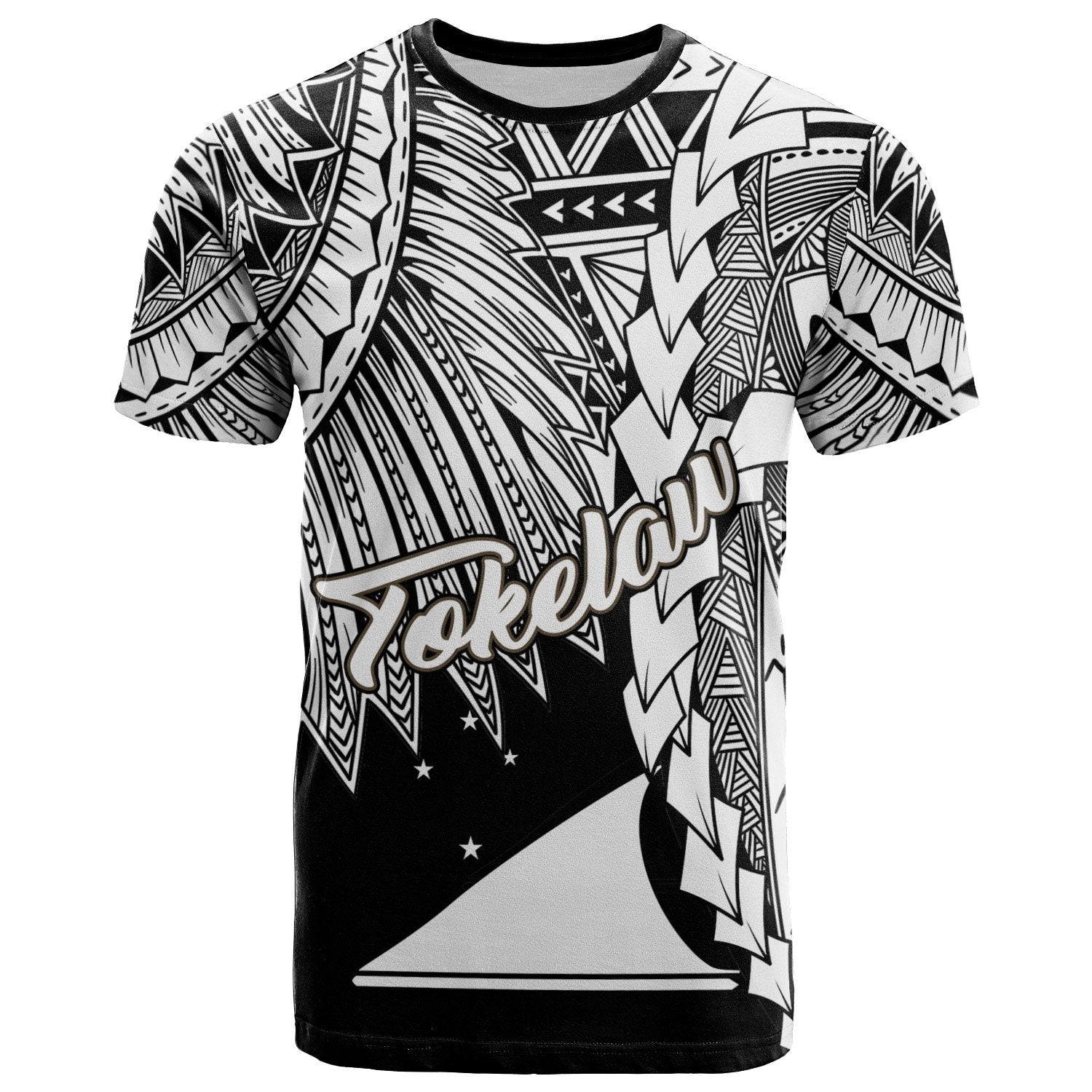 Tokelau Polynesian T Shirt Tribal Wave Tattoo White Unisex White - Polynesian Pride