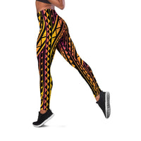 Pohnpei Leggings - Special Polynesian Ornaments Black - Polynesian Pride