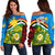 Torba PNG Day Off Shoulder Sweater Vanuatu and Papua New Guinea - Combine Flag Design LT4 Blue - Polynesian Pride