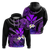 Hawaii Turtle With Plumeria Leaf Purple Hoodie LT12 Hoodie Black - Polynesian Pride