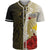 Papua New Guinea Polynesian Baseball Shirt - Coat Of Arm With Hibiscus Gold Unisex Gold - Polynesian Pride