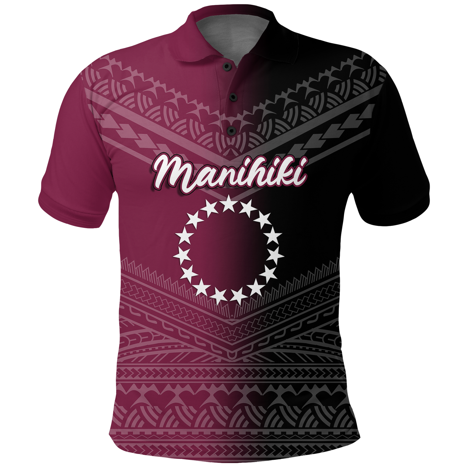 Custom Manihiki Cook Islands Pride Polo Shirt LT12 Unisex Black - Polynesian Pride