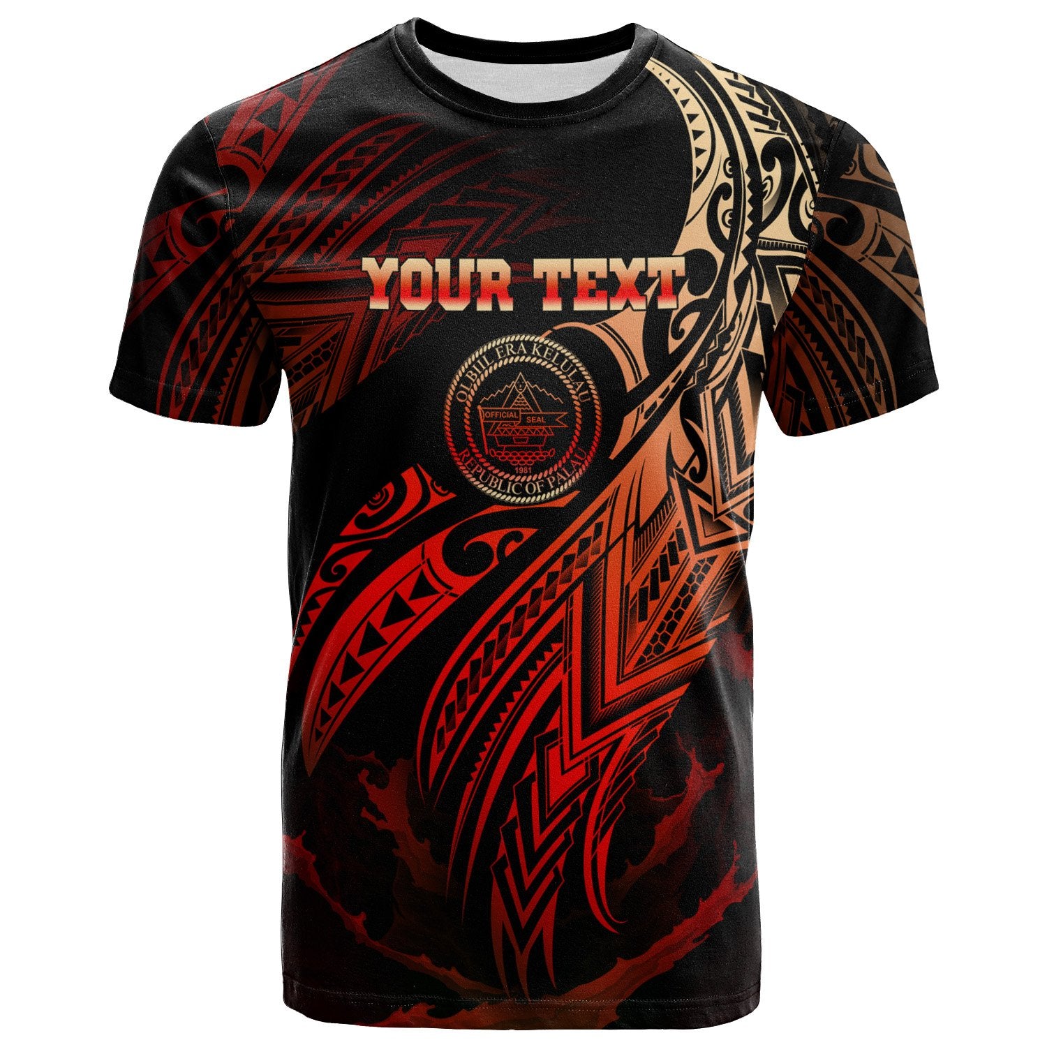 Palau Polynesian Custom T Shirt Chuuk Legend Red Version Unisex Red - Polynesian Pride