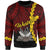 Papua New Guinea Western Province Polynesian Sweater - Tribal Wave Tattoo Unisex Red - Polynesian Pride