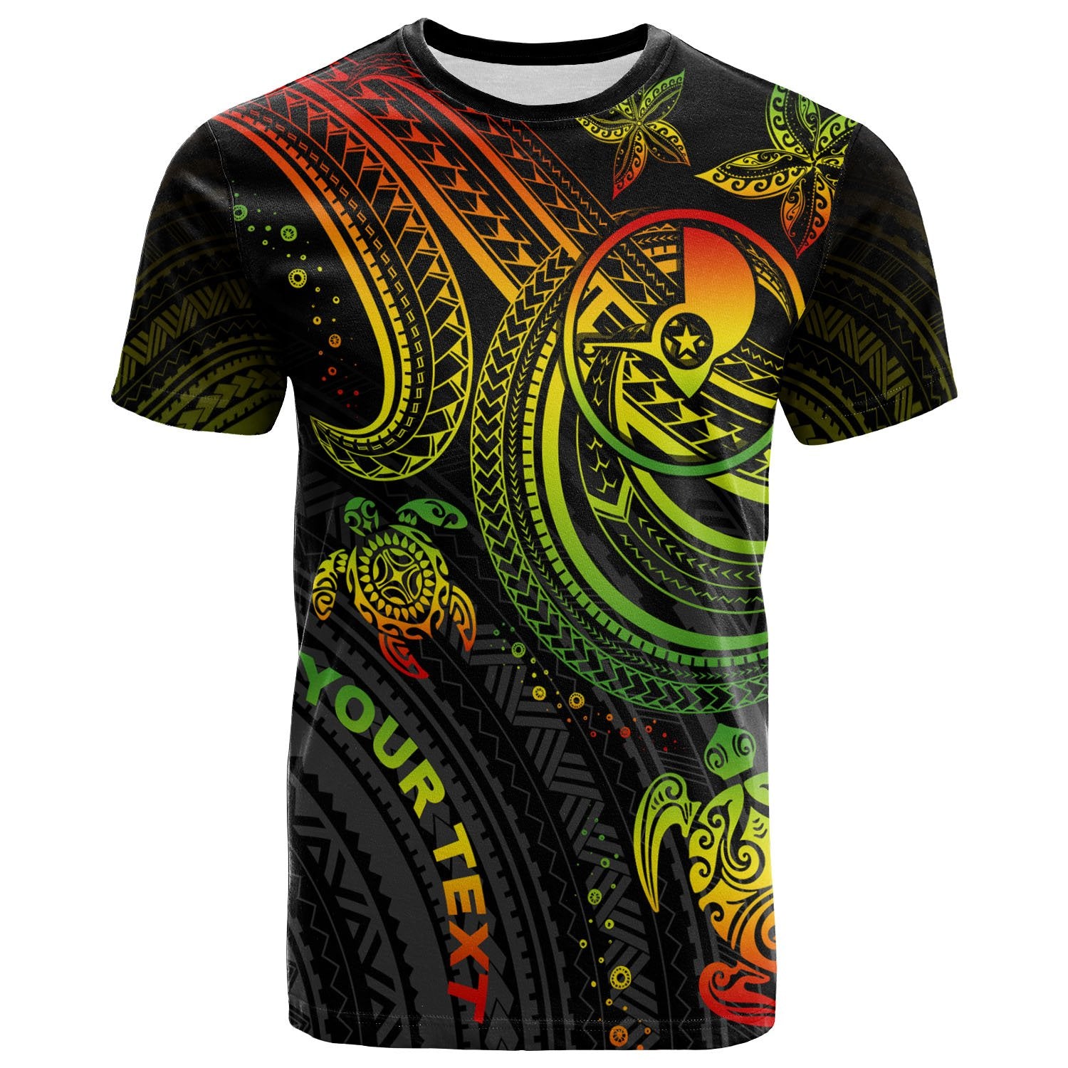 Yap Custom T Shirt Reggae Turtle Unisex Art - Polynesian Pride