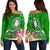 fiji-custom-personalised-womens-off-shoulder-sweater-turtle-plumeria-green