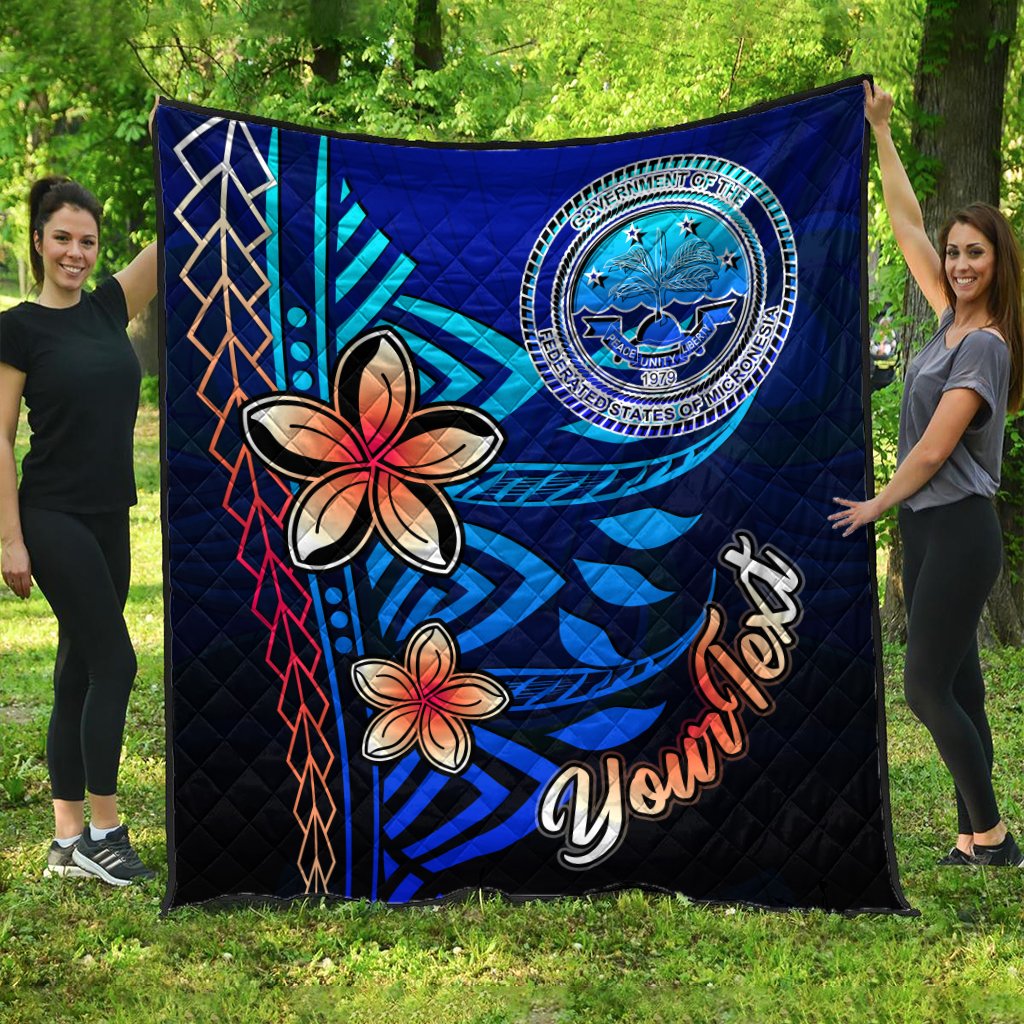 Federated States of Micronesia Custom Personalised Premium Quilt - Vintage Tribal Mountain - Polynesian Pride