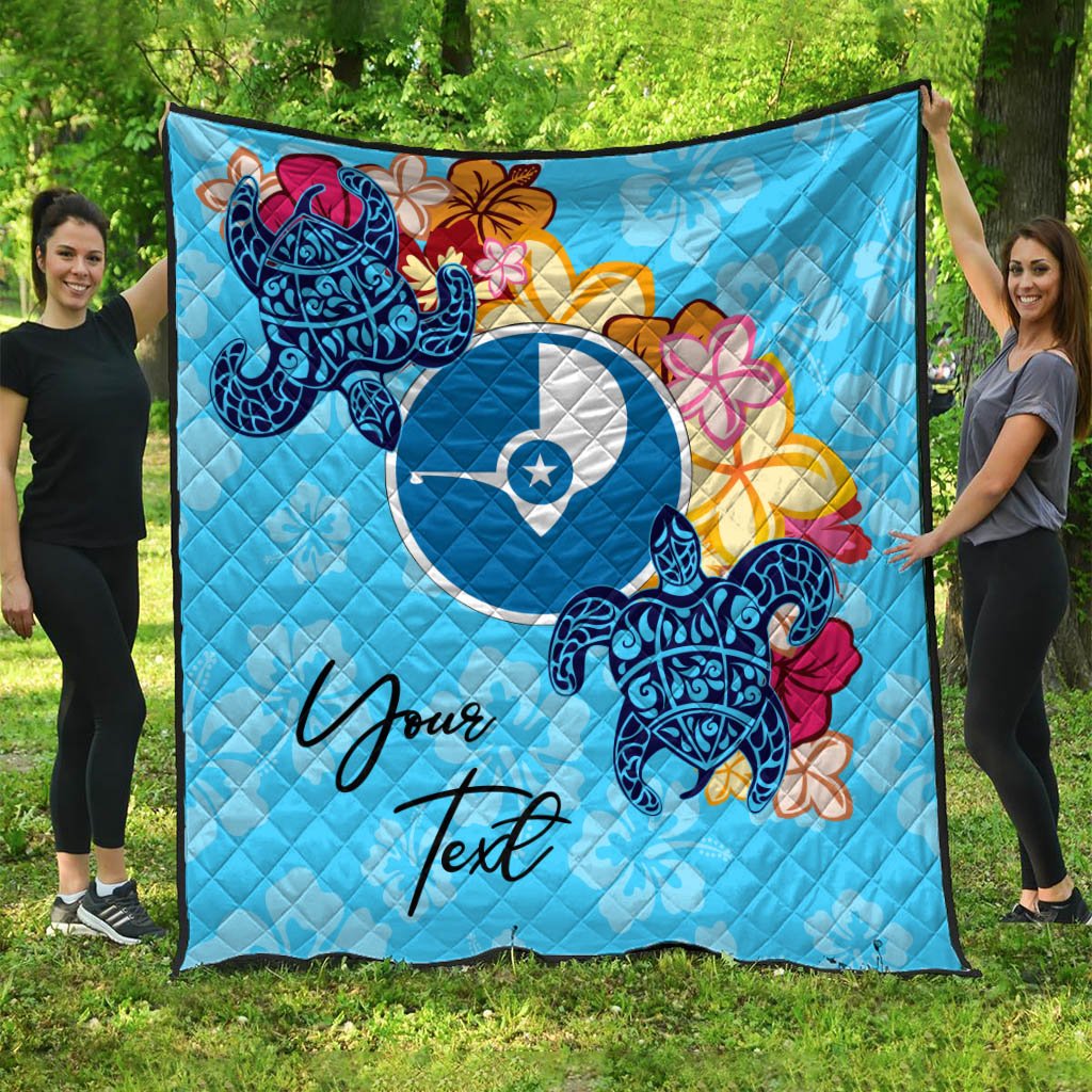 Yap Custom Personalised Premium Quilt - Tropical Style Blue - Polynesian Pride