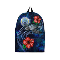 Federated States Of Micronesia BackPack - Blue Turtle Hibiscus Blue - Polynesian Pride