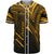 Nauru Baseball Shirt - Gold Color Cross Style Unisex Black - Polynesian Pride