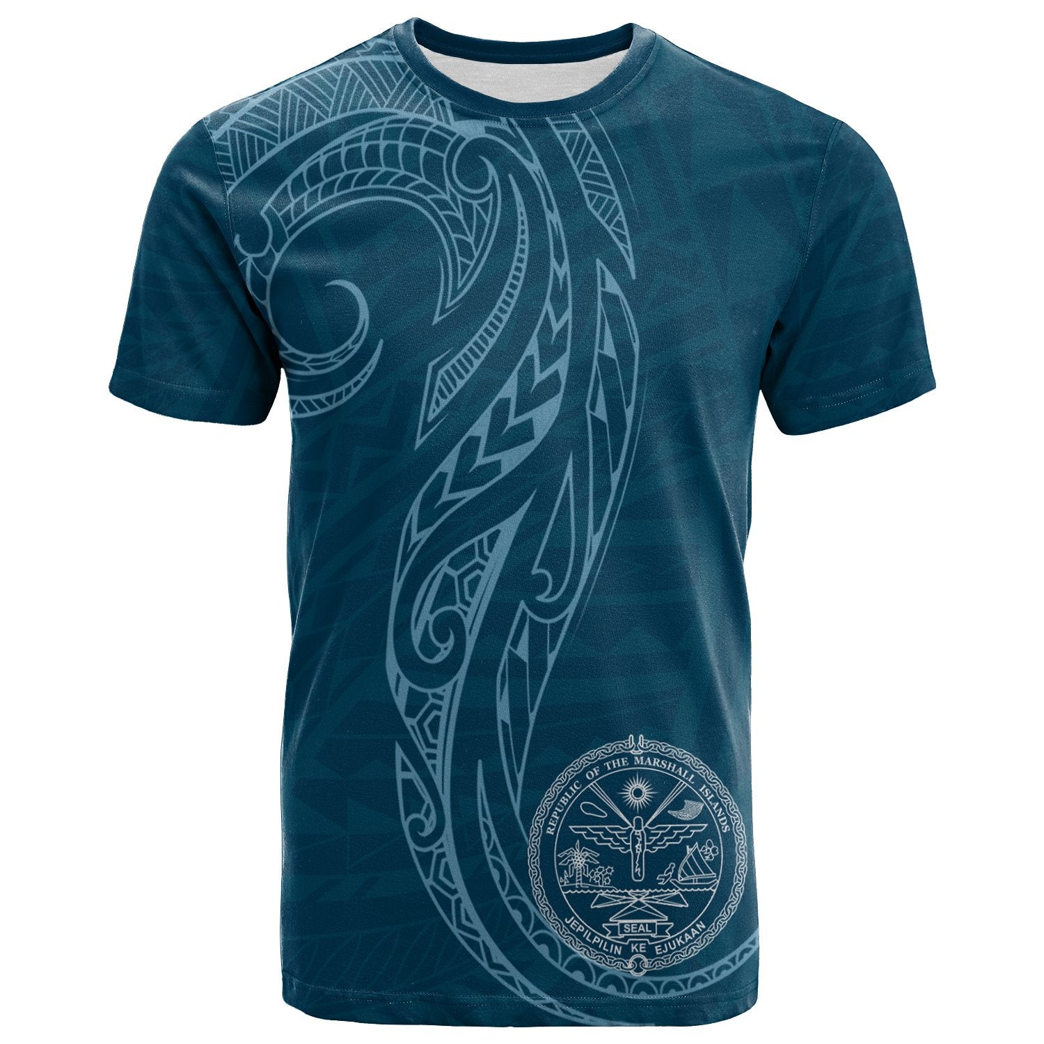 Marshall Islands T Shirt Polynesian Style Unisex Blue - Polynesian Pride
