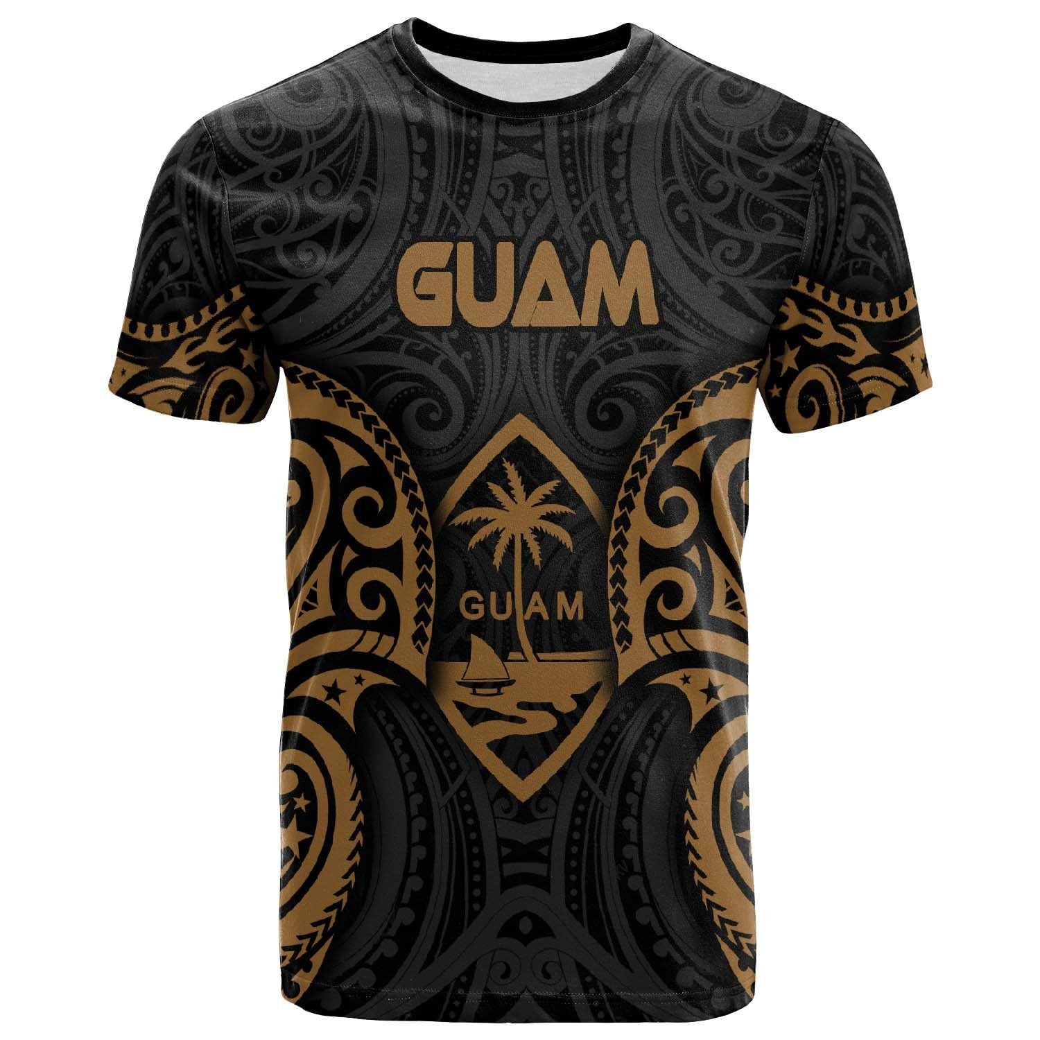 Guam Polynesian T Shirt Guam Spirit Gold Unisex Gold - Polynesian Pride