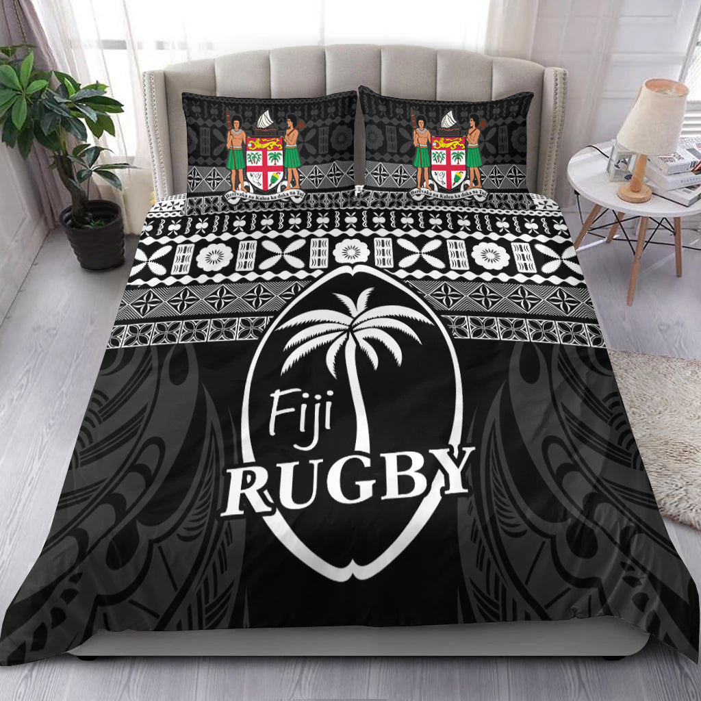 Fiji Rugby Bedding Set Lifestyle 2022 Flying Fijians LT13 Black - Polynesian Pride