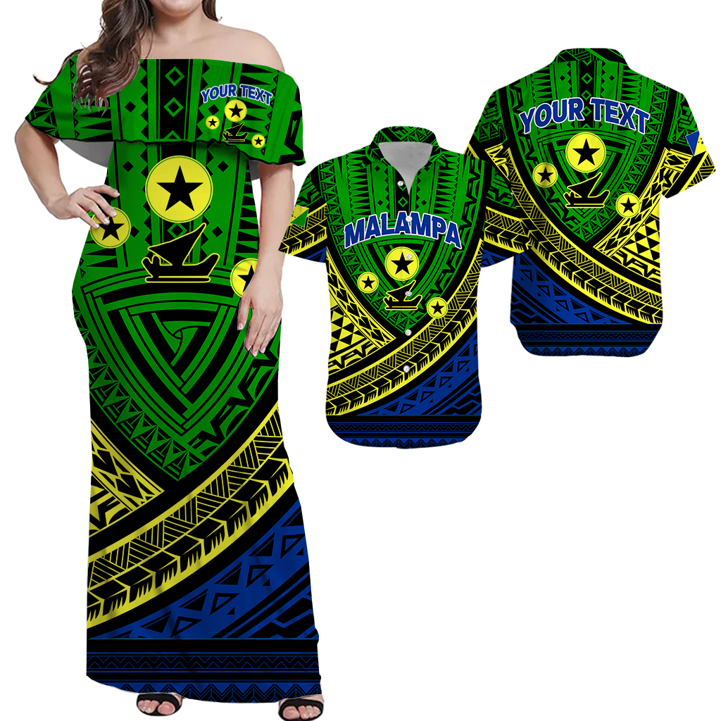 Custom Matching Hawaiian Shirt and Dress Vanuatu Malampa Province Tribal Pattern LT12 Green - Polynesian Pride