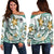 Federated States of Micronesia Women's Off Shoulder Sweaters - Spring Style Green - Polynesian Pride