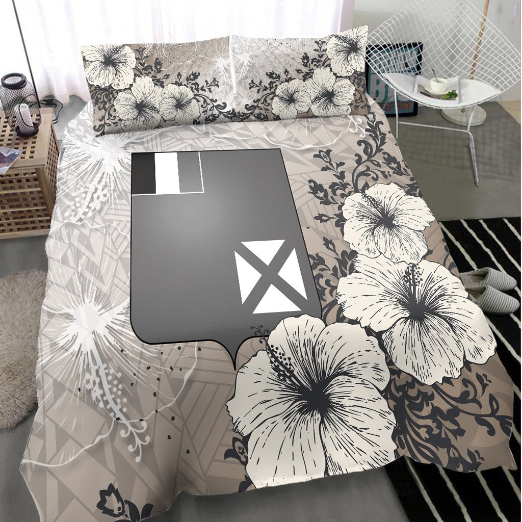 Wallis And Futuna Bedding Set - Vintage Luxury Floral Style - Polynesian Pride