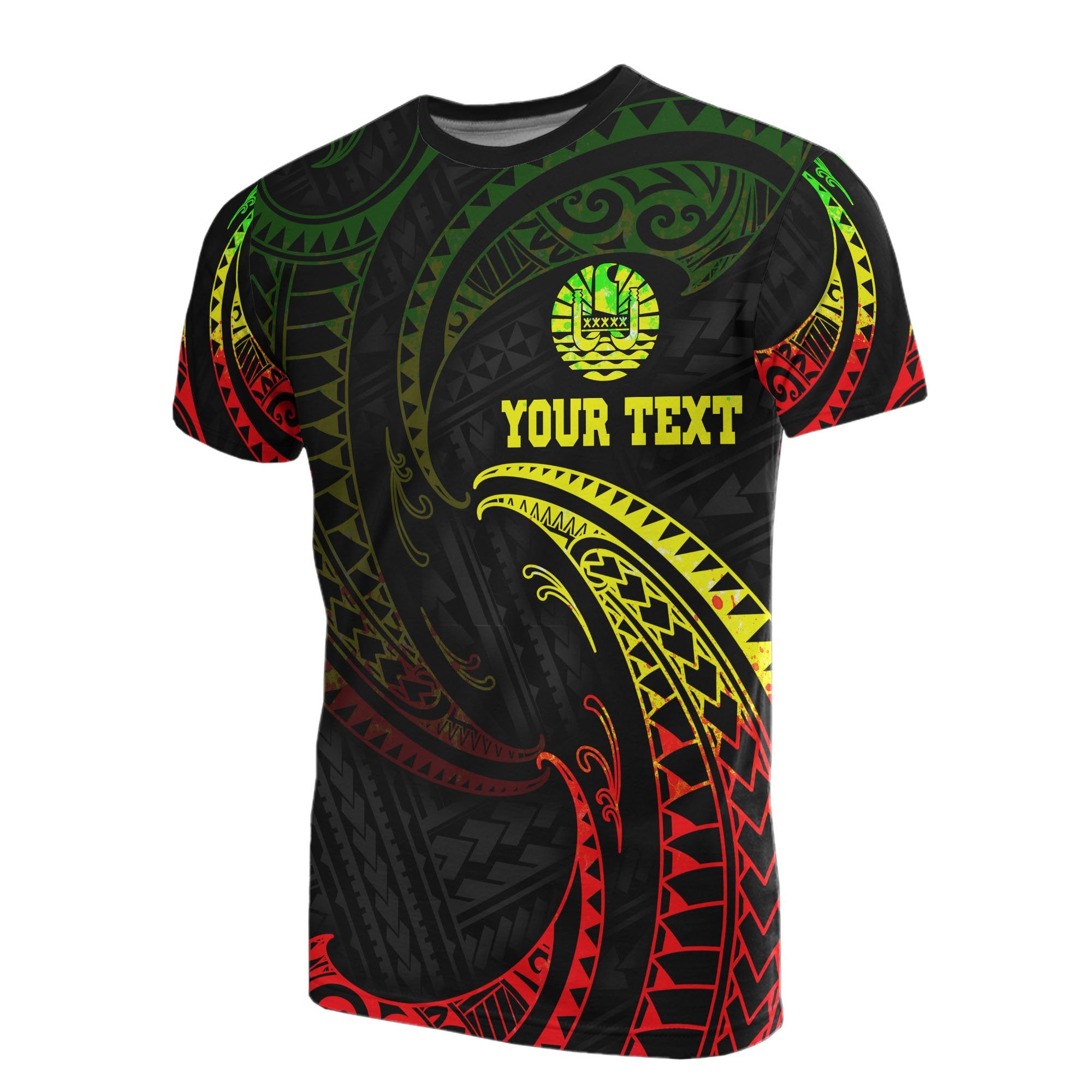 Tahiti Polynesian Custom T Shirt Reggae Tribal Wave Unisex Reggae - Polynesian Pride