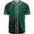 Chuuk Polynesian Baseball Shirt - Tribal Wave Tattoo Green Unisex Green - Polynesian Pride