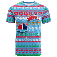 Fiji Christmas T Shirt Ugly Christmas LT12 Unisex Blue - Polynesian Pride