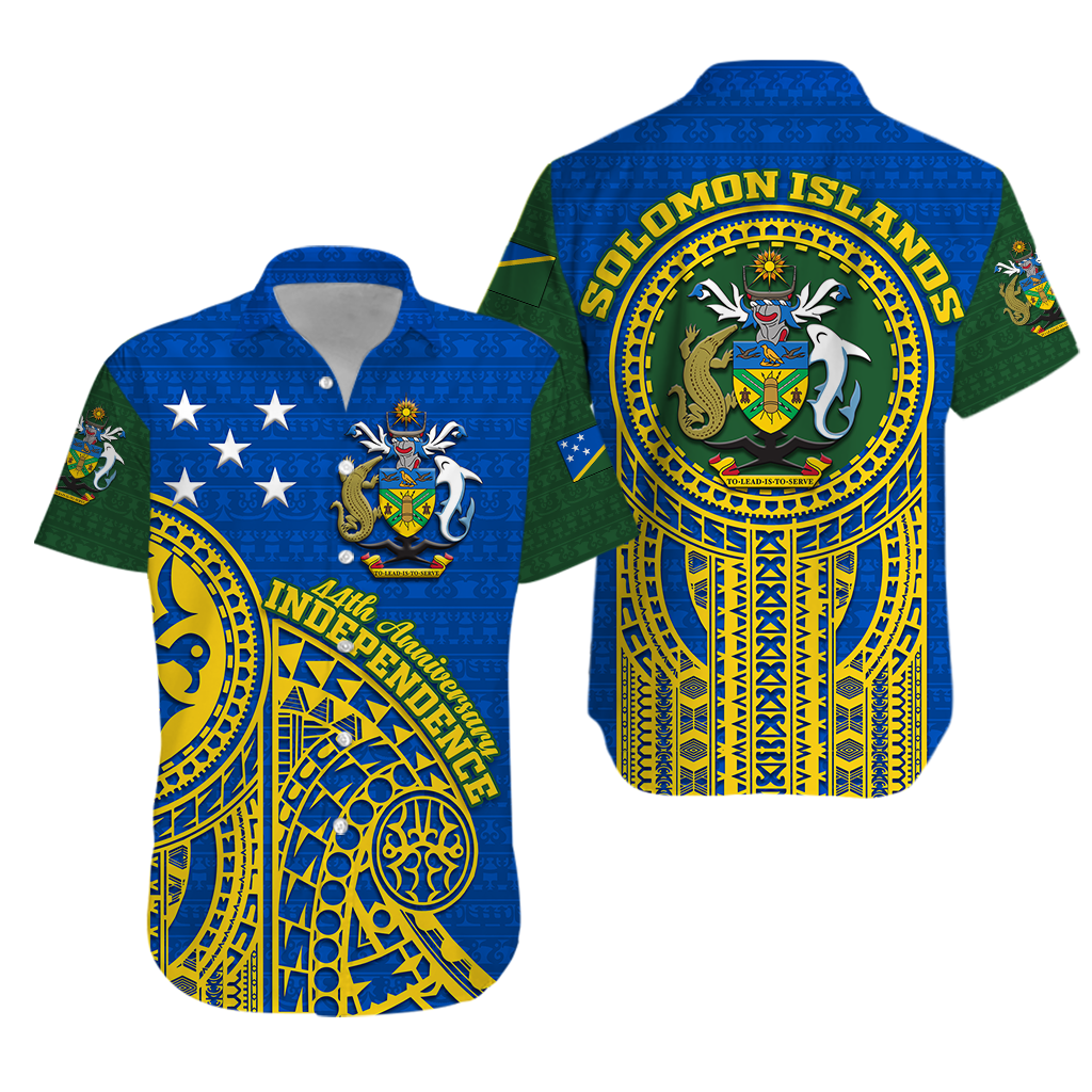 Solomon Islands Independence Anniversary 44th Years Hawaiian Shirt - LT12 Unisex Blue - Polynesian Pride