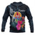 Tahiti Polynesian Hoodie Tropical Flower Unisex Blue - Polynesian Pride