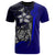 Tahiti Polynesian T Shirt Blue Turtle with Hook Unisex Blue - Polynesian Pride