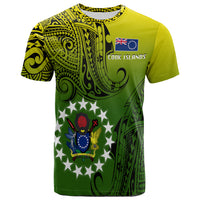 Cook Islands Patterns With Coat of Arms T Shirt LT20 Unisex Green - Polynesian Pride