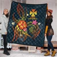 Wallis and Futuna Polynesian Premium Quilt - Legend of Wallis and Futuna (Blue) - Polynesian Pride