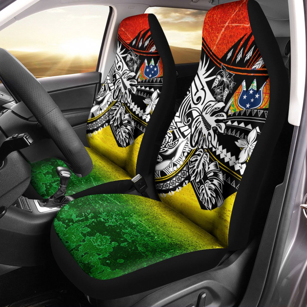 Samoa Car Seat Cover - The Flow OF Ocean Reggae Color Universal Fit Reggae - Polynesian Pride