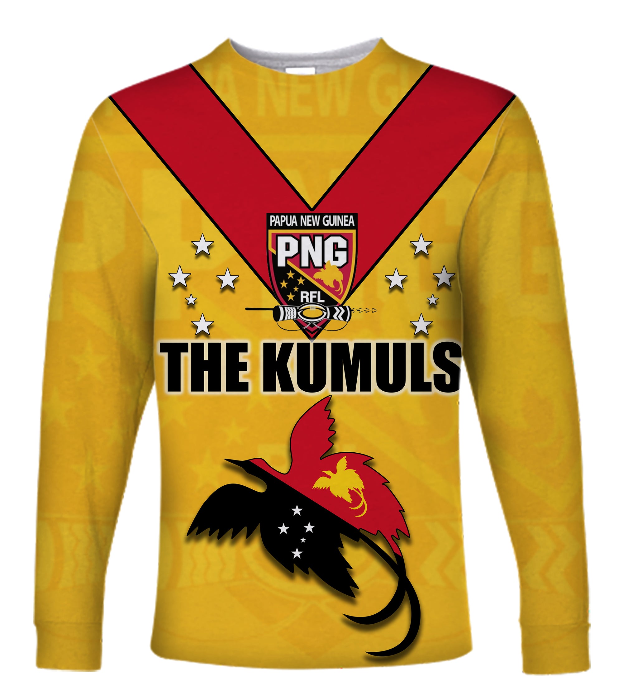 Papua New Guinea Rugby Long Sleeve Shirts - PNG The Kumuls - LT20 Unisex Blue - Polynesian Pride