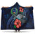 Pohnpei Polynesian Hooded Blanket - Blue Turtle Hibiscus Hooded Blanket Blue - Polynesian Pride