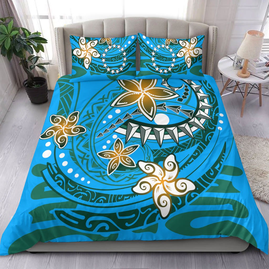 Cook Islands Bedding Set - Spring Style Blue Color Blue - Polynesian Pride