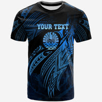 Tahiti Polynesian Custom T Shirt Legend Blue Version Unisex Blue - Polynesian Pride