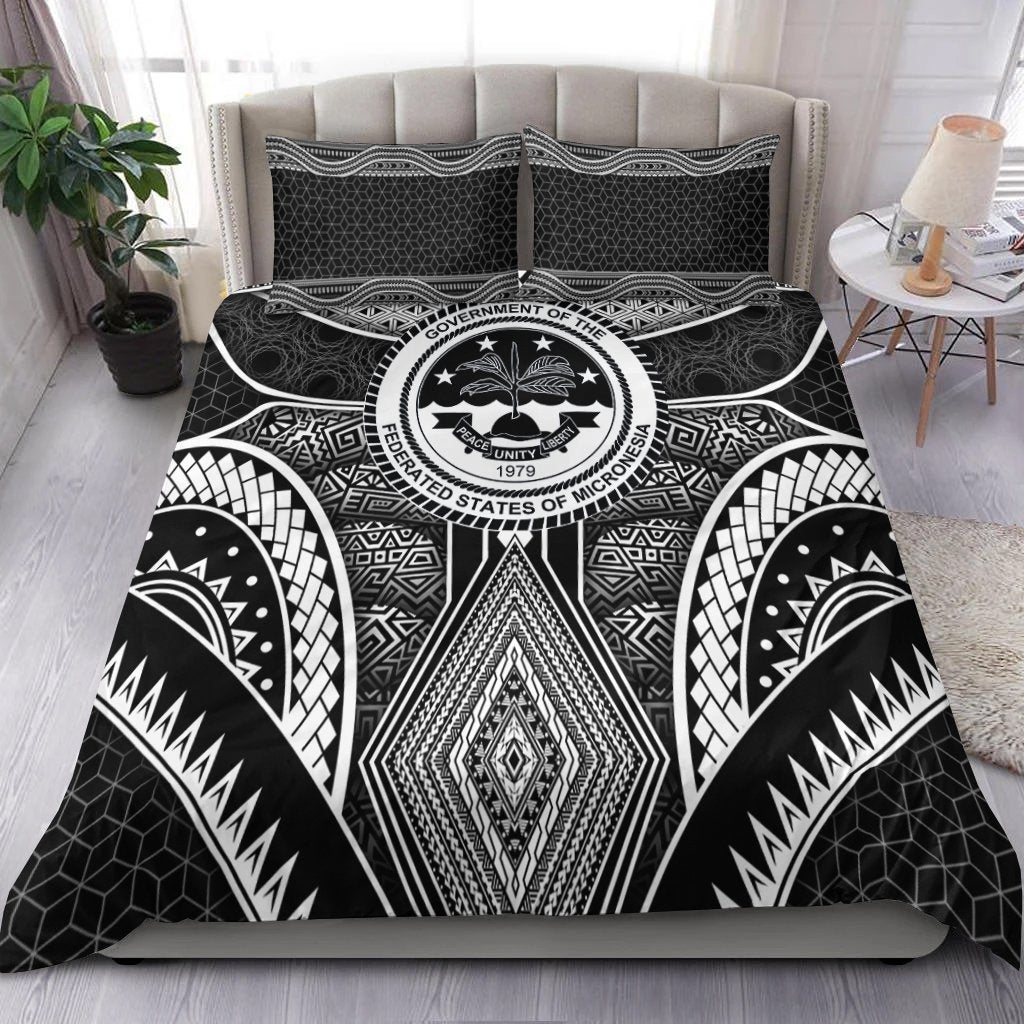 Polynesian FSM Bedding Set - Poly Pattern With COA Federated States of Micronesia - Polynesian Pride