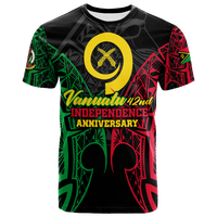 Vanuatu 42nd Independence Anniversary Pride T Shirt LT12 Unisex Black - Polynesian Pride