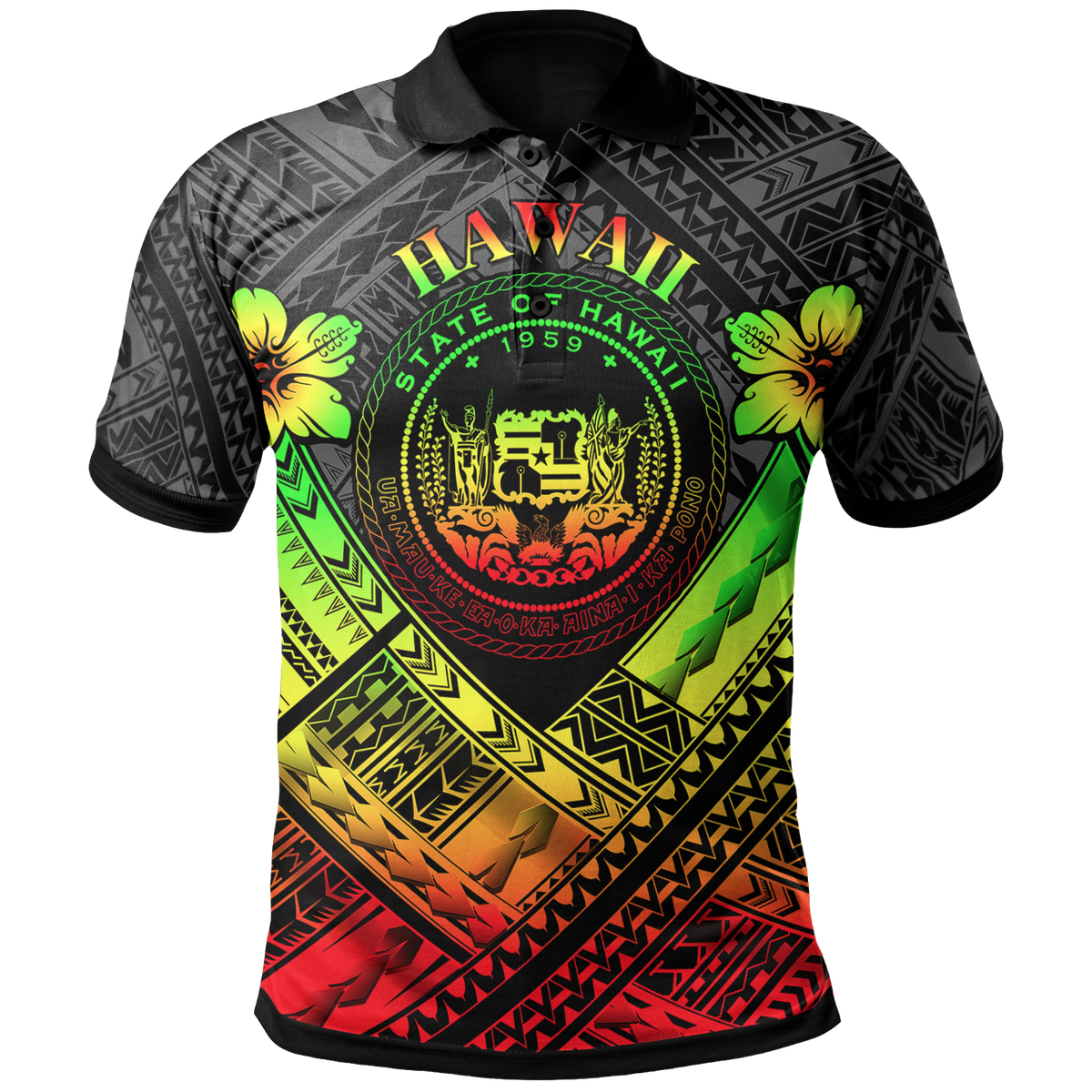 Hawaii Polo Shirt Reggae Seal Polynesian Patterns Unisex Reggae - Polynesian Pride