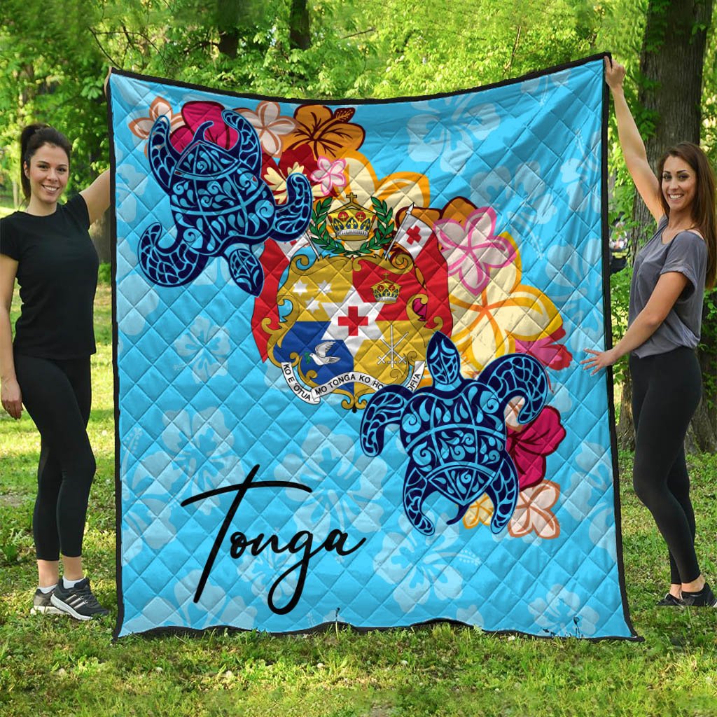 Tonga Premium Quilt - Tropical Style Blue - Polynesian Pride