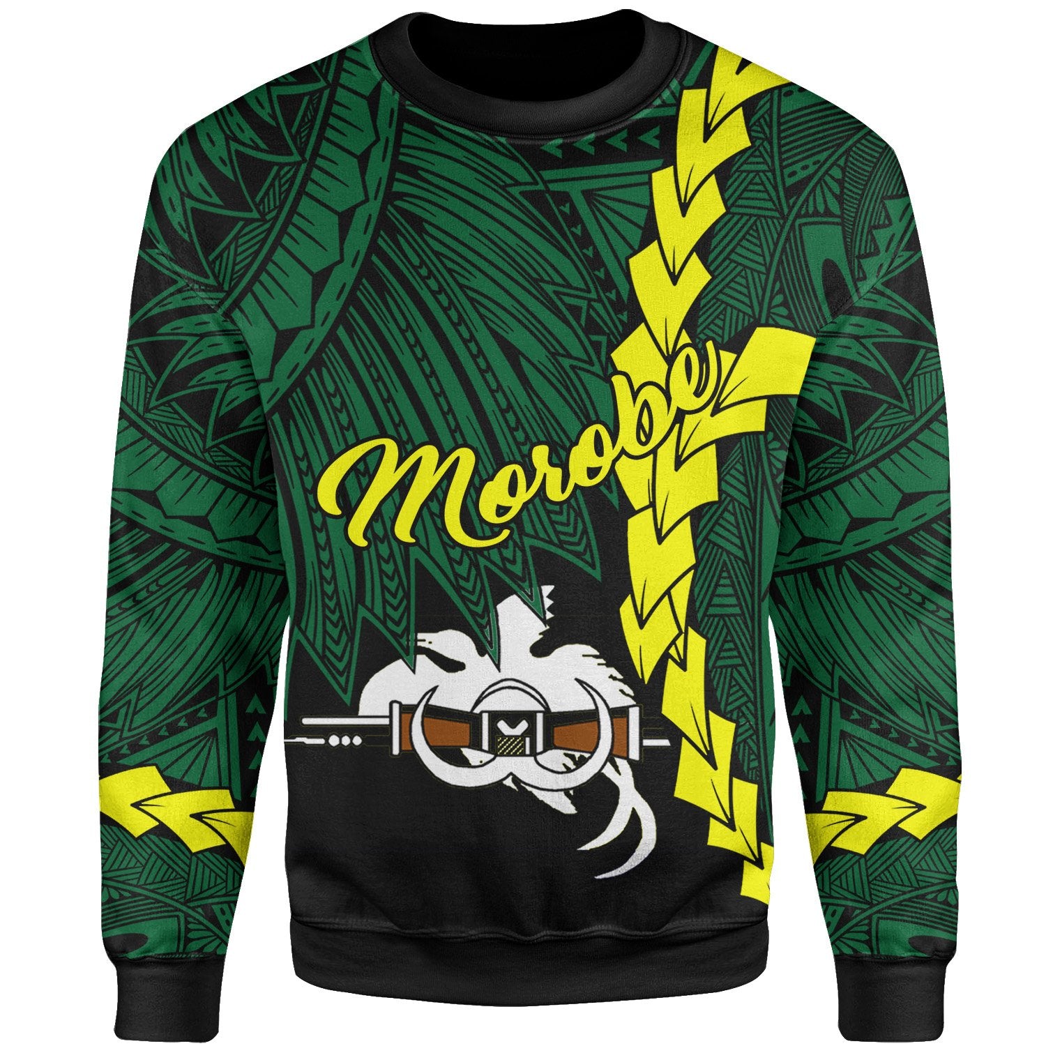 Papua New Guinea Morobe Province Polynesian Sweater - Tribal Wave Tattoo Unisex Blue - Polynesian Pride
