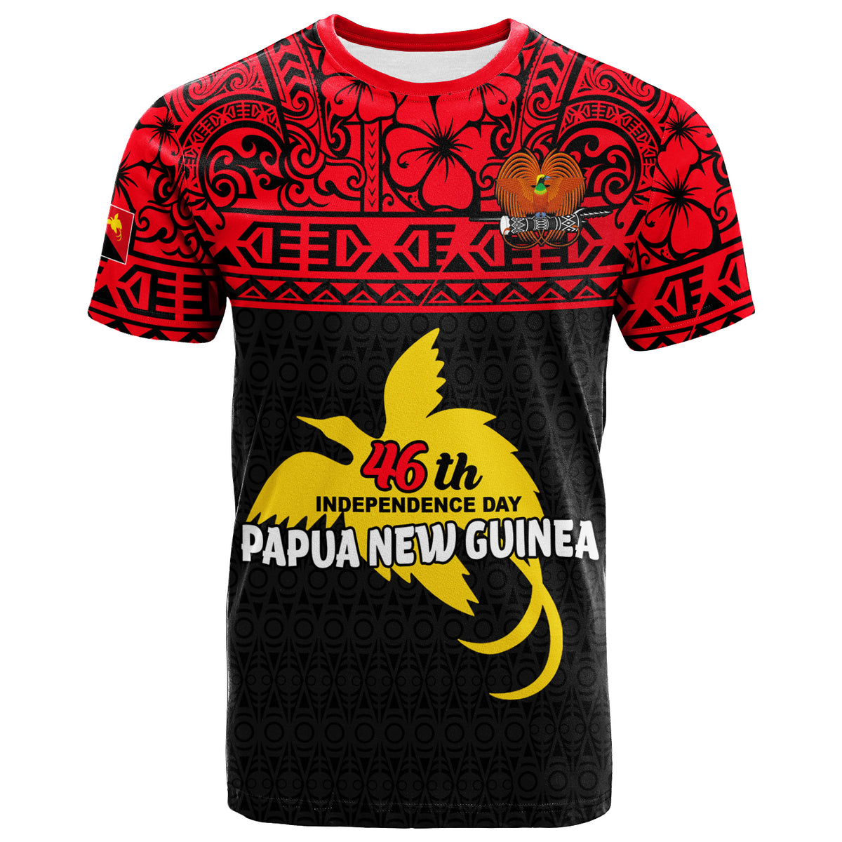 Papua New Guinea Independence Day T Shirt LT12 Unisex Red - Polynesian Pride