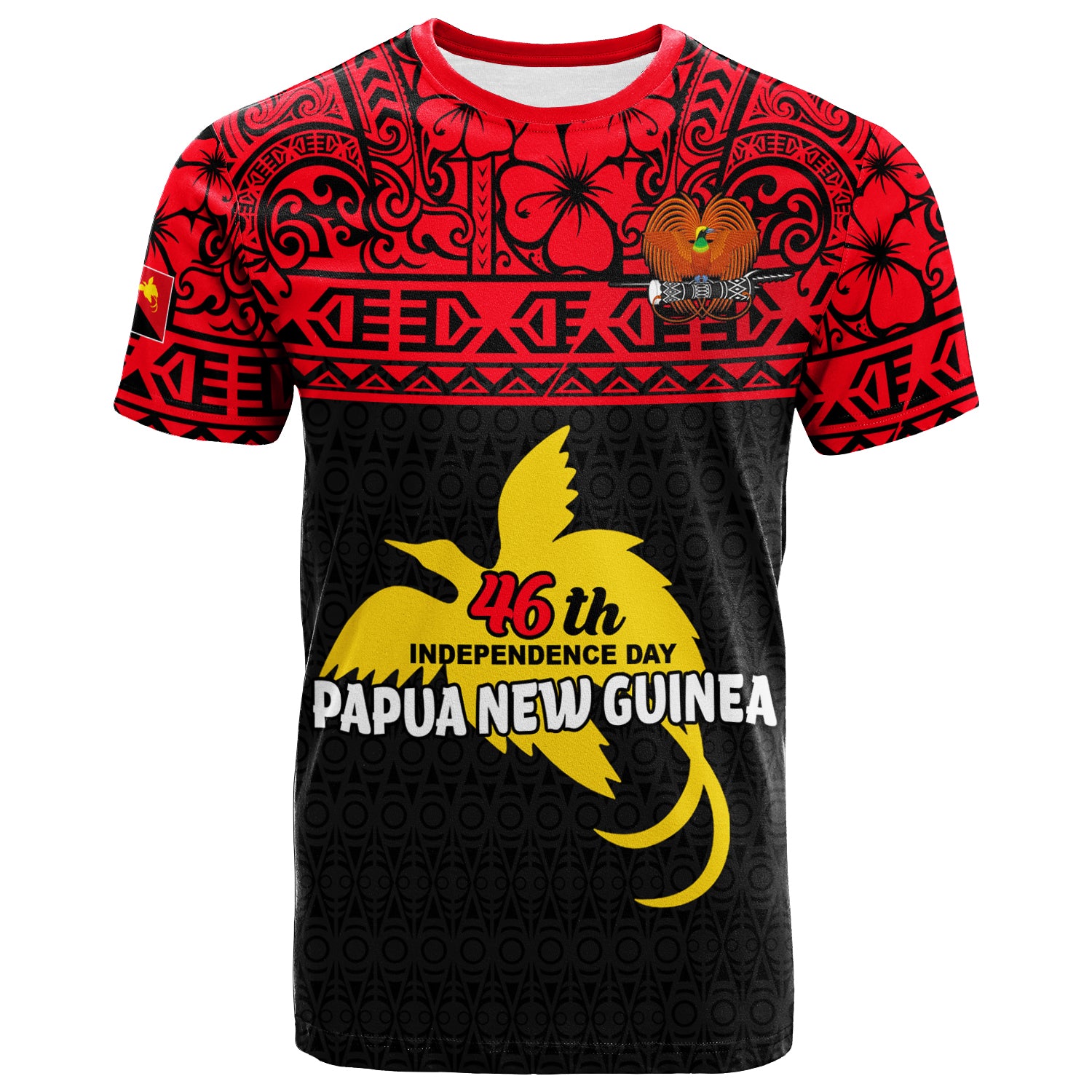 Papua New Guinea Independence Day T Shirt LT12 Unisex Red - Polynesian Pride