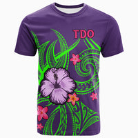 Polynesia T Shirt Hibiscus With Tribal Mauve Color LT12 Unisex Purple - Polynesian Pride