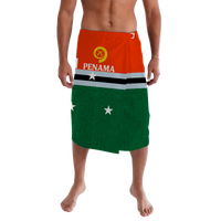 Penama Vanuatu Province Lavalava Flag Style LT12 Lavalava Black - Polynesian Pride